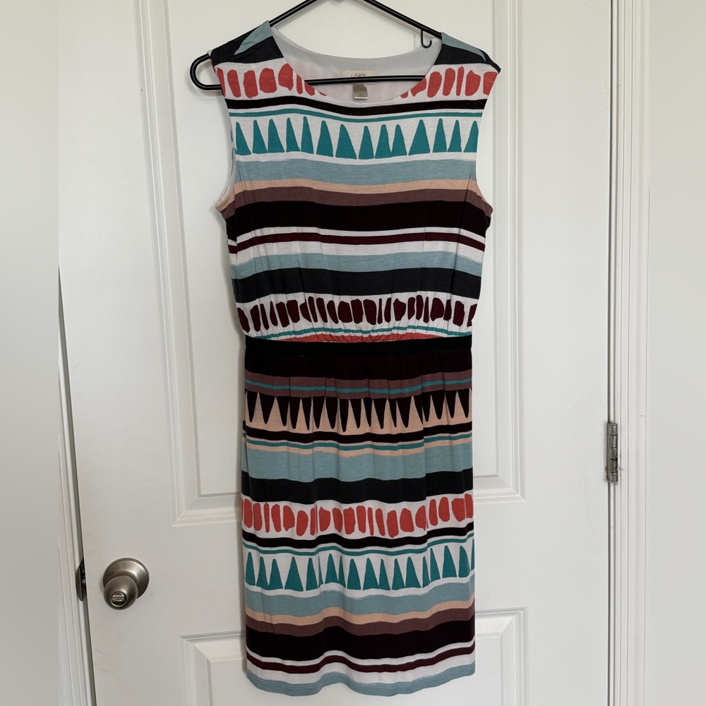 LOFT Multicolor Geometric Dress